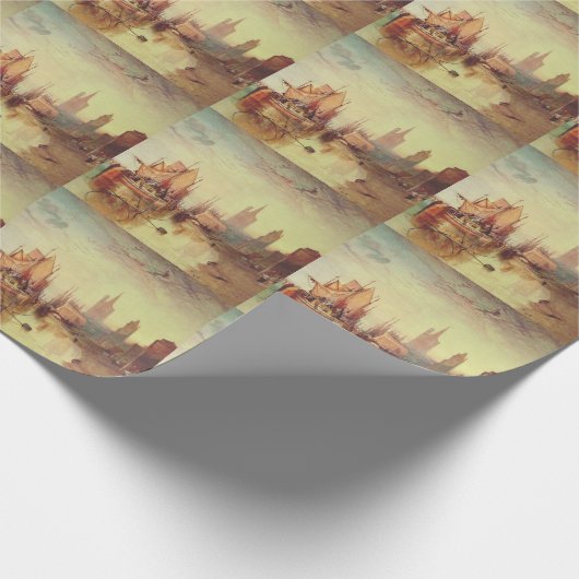 Arrival of a Packet Boat by Joseph Turner Cadeaupapier (Hoek)