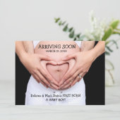 Arrivée Bientôt Photo Faire-part de grossesse (Debout devant)