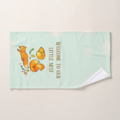 Arrivée de bébé dans les bois Nouveau-né (Serviette à main)
