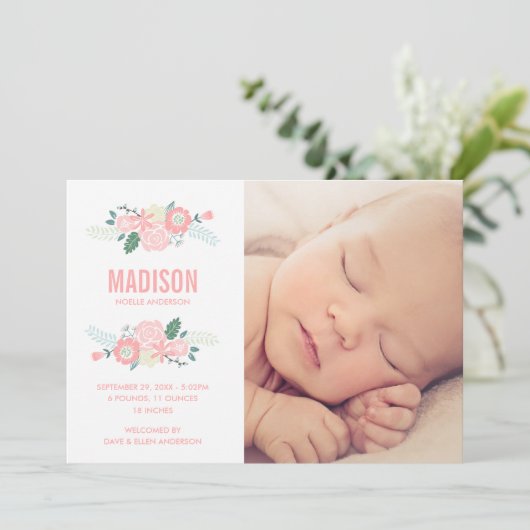 Arrivée douce | Faire-part de naissance (Debout devant)