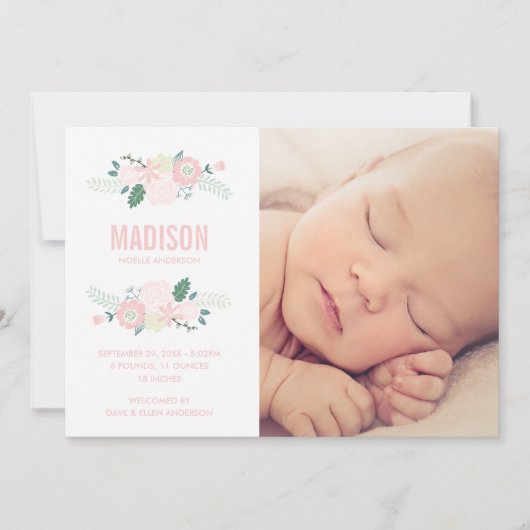 Arrivée douce | Faire-part de naissance (Devant)