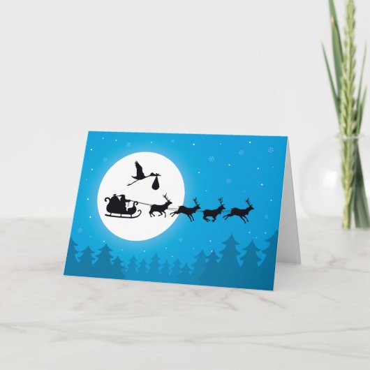 Arrivée en ville Cartes de Noël de grossesse (Devant)