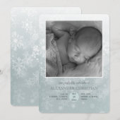 Arrivée hivernale Faire-part de naissance photo ve (Devant / Derrière)