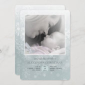 Arrivée hivernale Faire-part de naissance photo ve (Devant / Derrière)