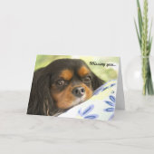 Arrogante Koning Charles Spaniel Missing You Card Kaart (Voorkant)