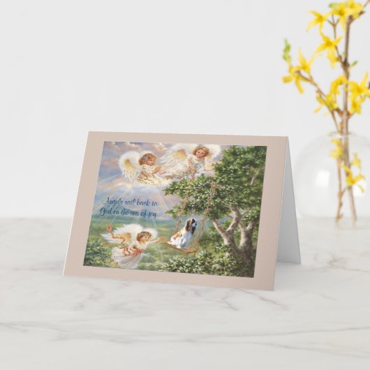 Arrogante Koning Charles Spaniel Sympathy Card Kaart (Gele Bloem)