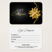 Arrondi Bow Classy Lumineux Élégant cadeau noir (Devant & derrière)