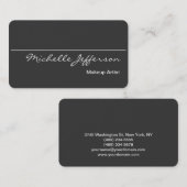 Arrondi Corner maquillage Artiste Gris Carte de vi (Devant / Derrière)
