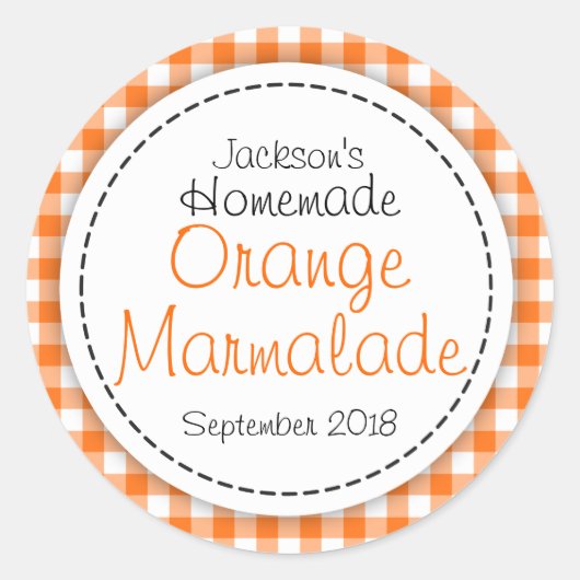 Arrondi Orange Marmalade confiture étiquette alime (Devant)