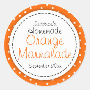 Arrondi Orange Marmalade confiture étiquette alime