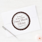 Arrondi pois noir olives confiture étiquette alime (Enveloppe)