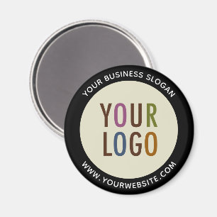 Arrondi Réfrigérateur Magnet Votre Entreprise Logo
