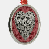 Arrondi rouge élégant designer ornement coeur (Droite)