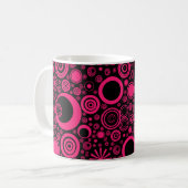 Arrondissements, Mug de café noir rose (Devant gauche)