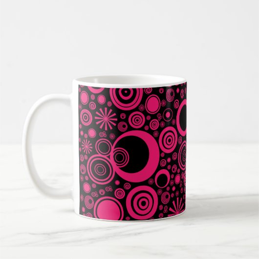 Arrondissements, Mug de café noir rose (Gauche)