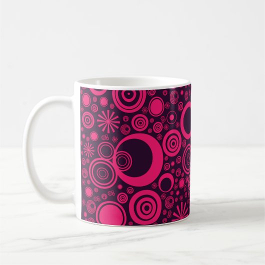 Arrondissements, Mug De Café Violet Rose (Gauche)
