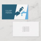 Arrosage à la main du carte de visite de plombier (Devant / Derrière)