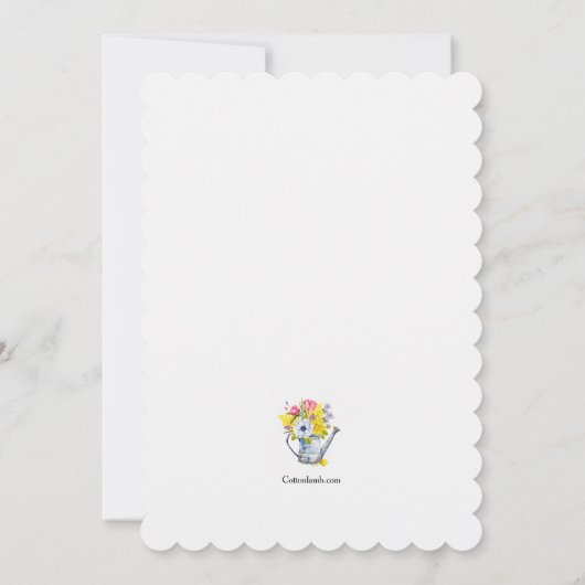 Arrosage Can Bouquet Douche Invitation (Dos)