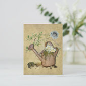 Arrosage de canettes et objets de jardin - Carte p (Debout devant)