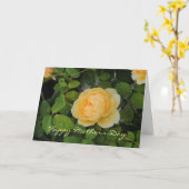 Arrosage sur la carte de fête des mères de Rose Ja (Fleur jaune)