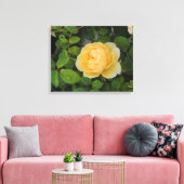 Arrosage sur toile étirée rose jaune (Insitu(Salon))