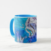 Arrosez la tasse de café de musique dans les bleus (Devant gauche)