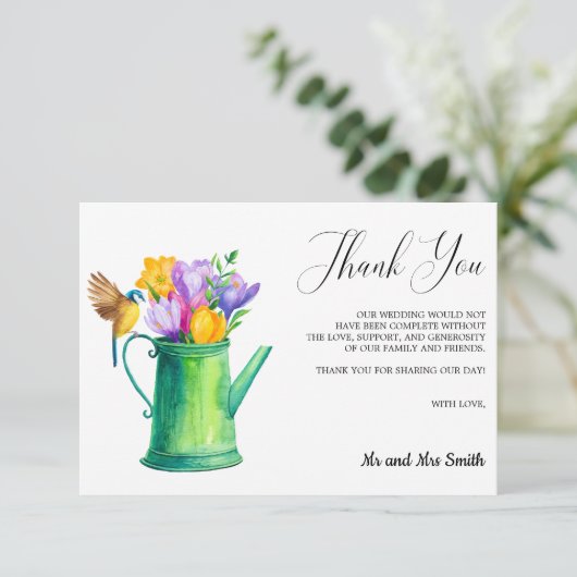 Arrosoir fleur tulipe tendance Mariage Merci (Debout devant)