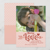 Arrow-fotouitnodiging van Love Kaart (Voorkant / Achterkant)