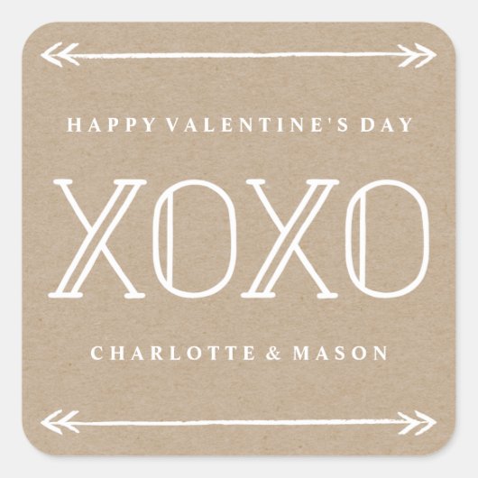 Arrow Frame Sticker Saint Valentin - Blanc (Devant)