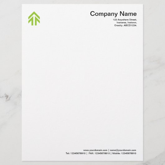 Arrow - Martian Green Briefhoofd Ontwerp (Voorkant)