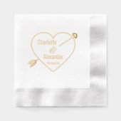 Arrow Pierced Heart Ampersand Couple Names Date (Recto)