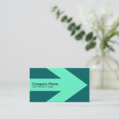 Arrow v3 (Turquoise) - Green 006666 Visitekaartje (Staand voorkant)