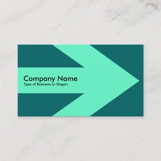 Arrow v3 (Turquoise) - Green 006666 Visitekaartje (Voorkant)