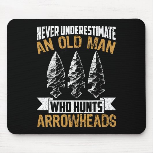 Arrowhead Hunter Shirt Oude Man Opa Arrowhead H Muismat (Voorkant)