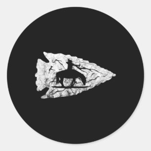 Arrowhead Hunting Native American Relic Hunter Arr Ronde Sticker