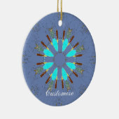 Arrowiad Feathers Pow-wow Pattern Thunder_Cove Keramisch Ornament (Rechts)