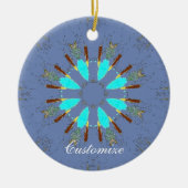 Arrowiad Feathers Pow-wow Pattern Thunder_Cove Keramisch Ornament (Voorkant)