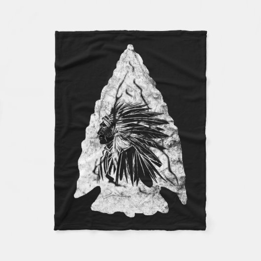 Arrowiad Hunter Indiaas Chief Relic Hunting Native Fleece Deken (Voorkant)