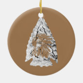 Arrowiad Hunter Indian Chief Relic Hunting Keramisch Ornament (Achterkant)