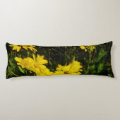 Arrowleaf Balsamroot Yellow Wildflower Abstract Lichaamskussen (Achterkant)