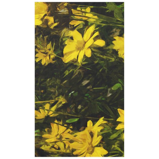 Arrowleaf Balsamroot Yellow Wildflower Abstract Tafelkleed (Voorkant)