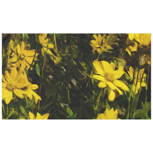 Arrowleaf Balsamroot Yellow Wildflower Abstract Tafelkleed (Voorkant (Horizontaal))