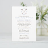 Arrows Blue Heart - Invitation de mariage et de ré (Debout devant)