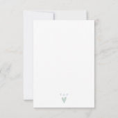 Arrows Blue Heart - Invitation de mariage et de ré (Dos)