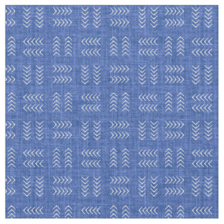 Arrows on Blue Linen Stof