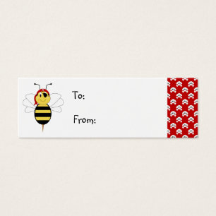 Arrr! Bee Bumble Bee Gift Label Mini Visitekaartjes