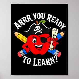 Arrr bent u klaar om piraat terug naar school te l poster