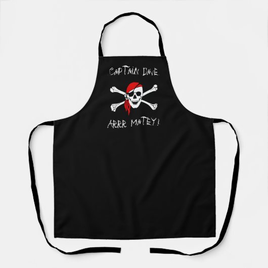 ARRR Matey Specialized Pirate Apron Schort (Voorkant)