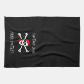 ARRR Matey Specialized Pirate Kitchen Towel Black Theedoek (Horizontaal)