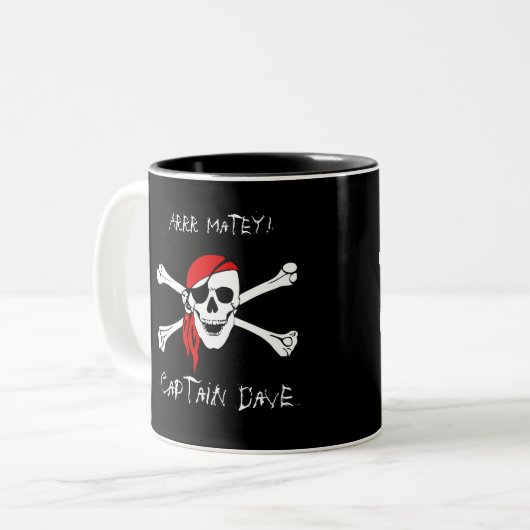 ARRR Matey Specialized Pirate Skull Crossbone Mok (Voorkant links)